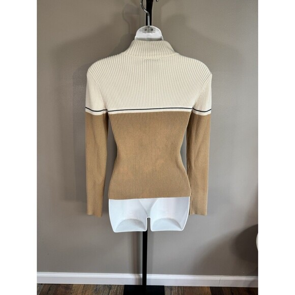 Polo Jeans Ralph Lauren preppy Tight Knit Full Zip Colorblock Small Pink Jacket - Picture 3 of 7